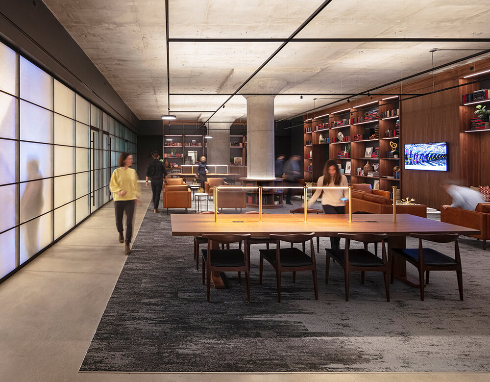 THIN Shared Task Lamps in Hudson Commons Lounge