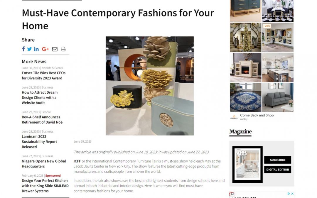 Kitchen & Bath Business covers Juniper at ICFF 2023