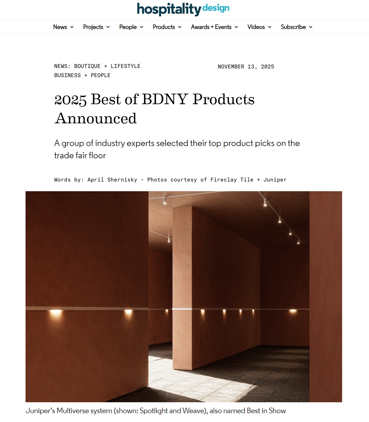 Juniper Honored in Multiple Categories at Best of BDNY 2025